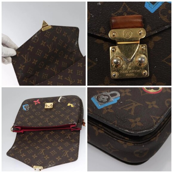 LOUIS VUITTON Monogram Lovelock Pochette Metis Hand Bag 2way - Picture 12 of 15